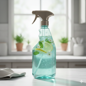 all purpose cleaner image spray bottle on counter top